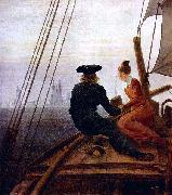 Caspar David Friedrich On the sailing-vessel oil painting artist